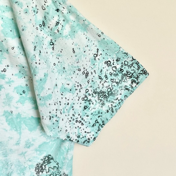 Vintage 90s Dive All Over Scuba Ocean Bubble Print Aqua Tie Die T Shirt Adult XL - Picture 14 of 16